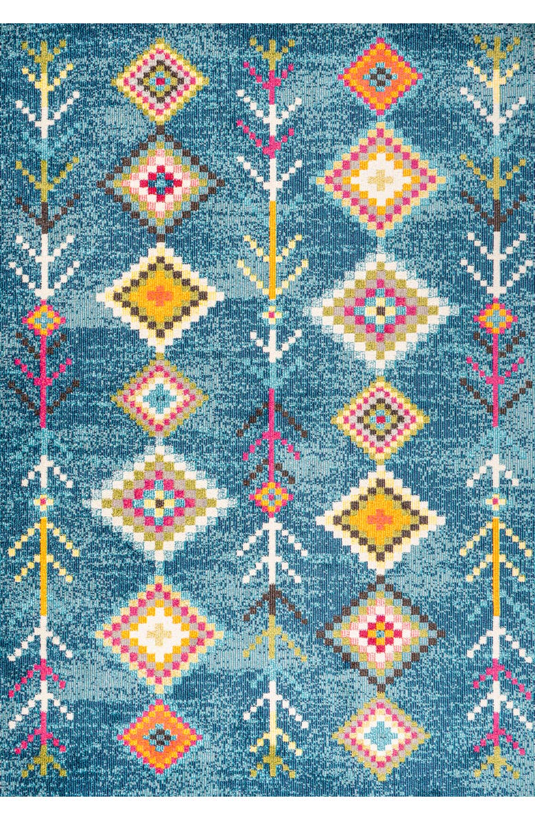 JONATHAN Y Love Geometric Area Rug, Main, color, Dark Blue/Multi