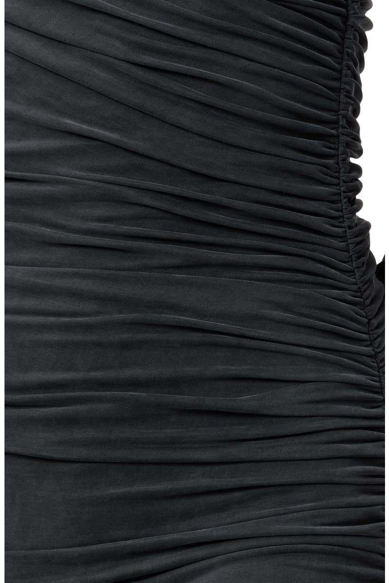 Hanako Long Sleeve Ruched Dress, Alternate, color, BLACK