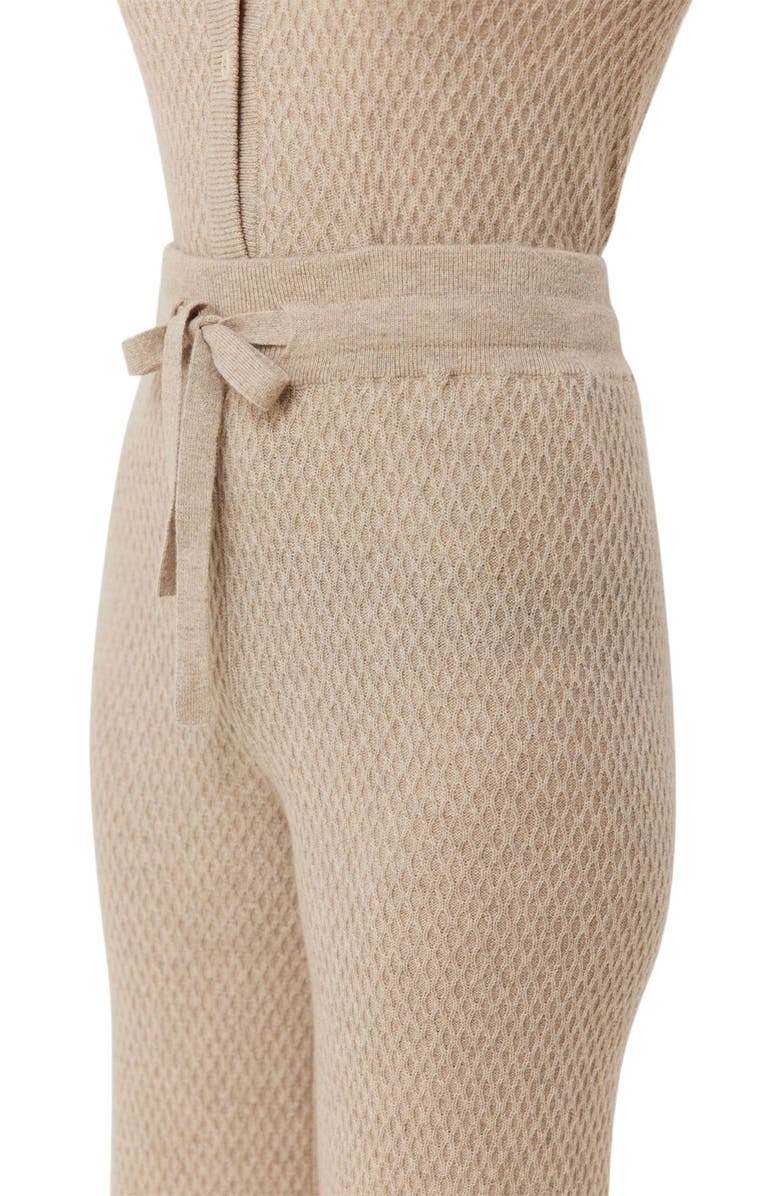 GOBI Mongolian Cashmere Textured Knit Cashmere Pants, Alternate, color, Warm Grey