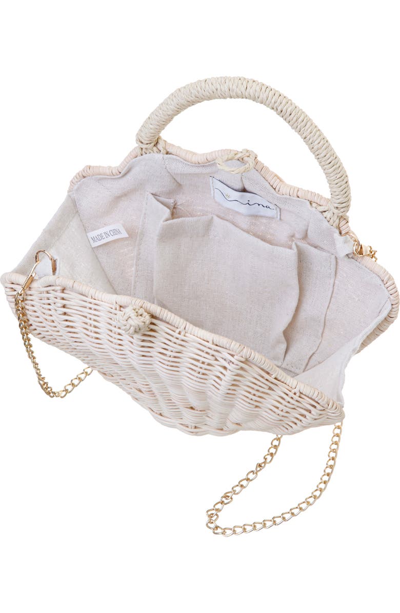 Nina Shelly Rattan Top Handle Bag, Alternate, color,