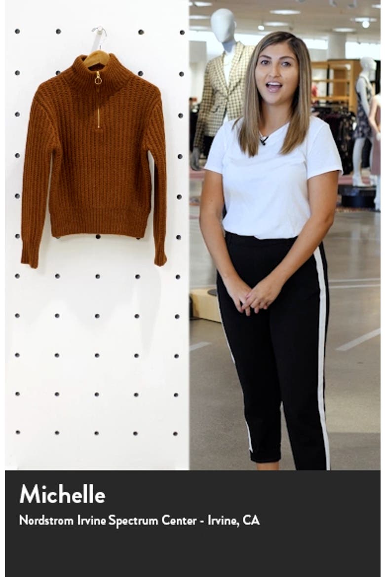 Ribbed Half Zip Sweater video