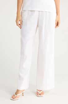 WAYF Linen Blend Pull-On Pants