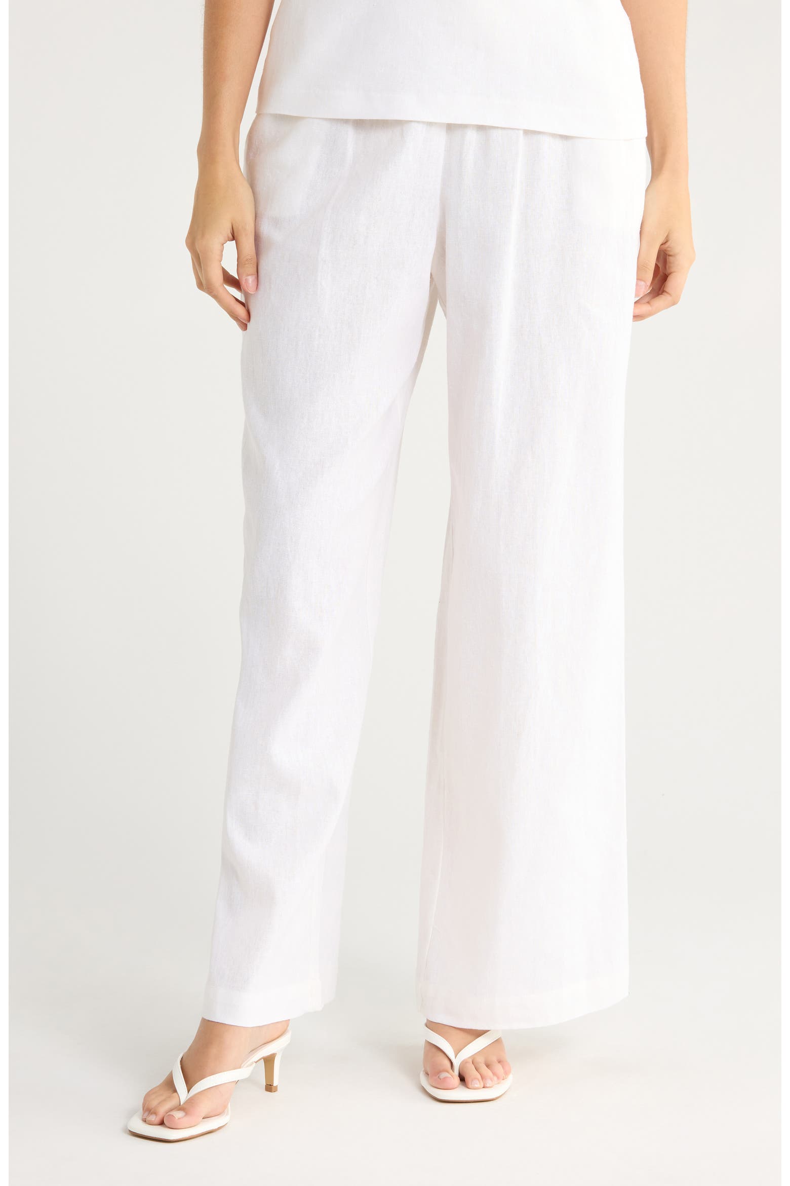 Clean Line N Rack WAYF Linen Blend Pull-On Pants (Women) | Nordstromrack