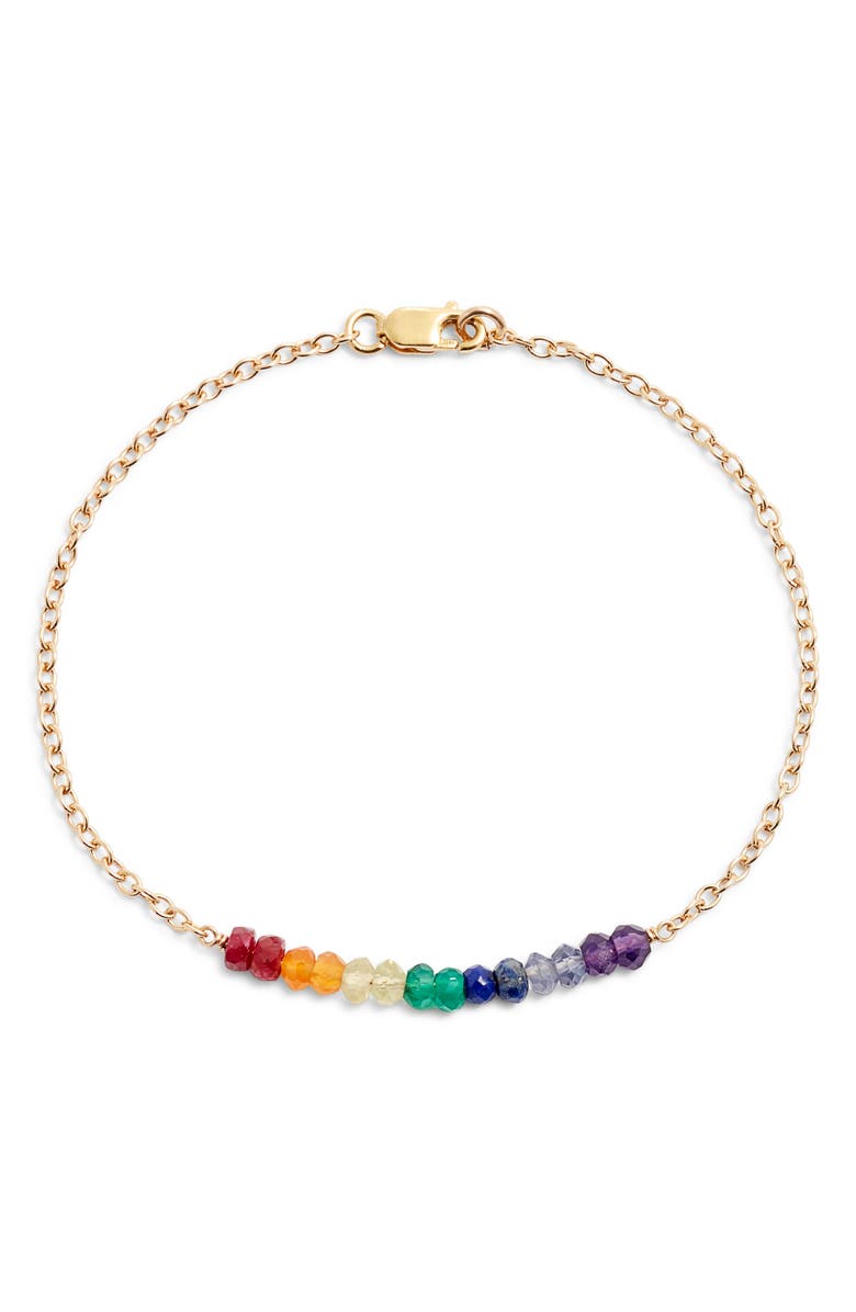 Nashelle Joy Quartz Bead Bracelet, Main, color, Gold Fill
