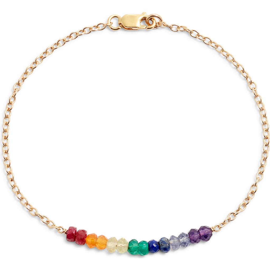 Nashelle Joy Quartz Bead Bracelet In Gold Fill