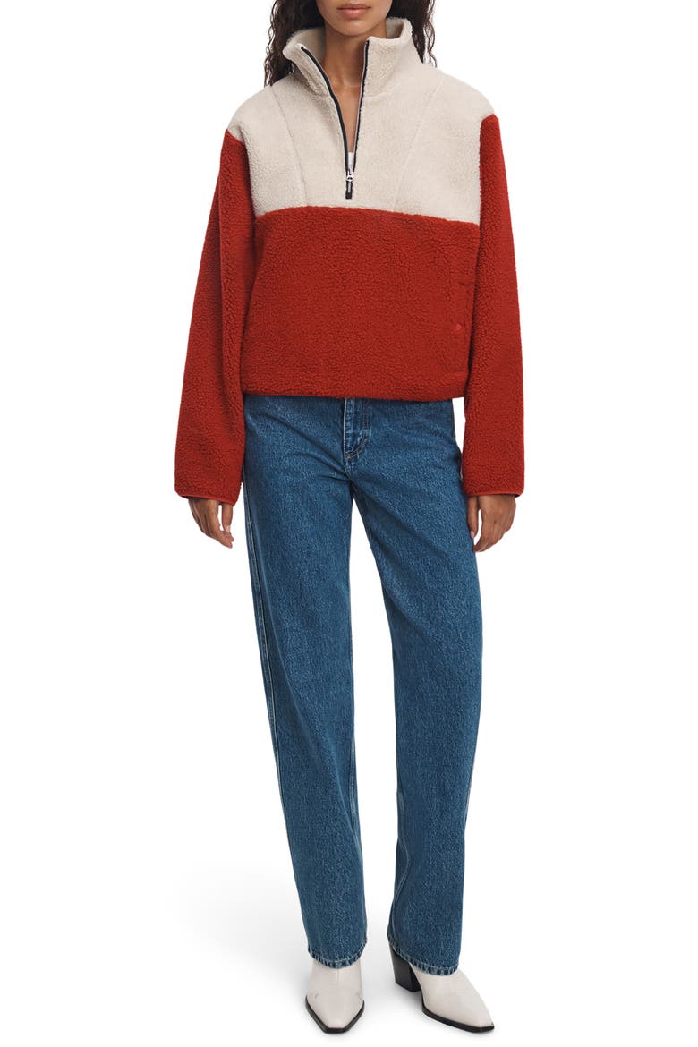 Charly Zip Pullover, Alternate, color, RED MULTI
