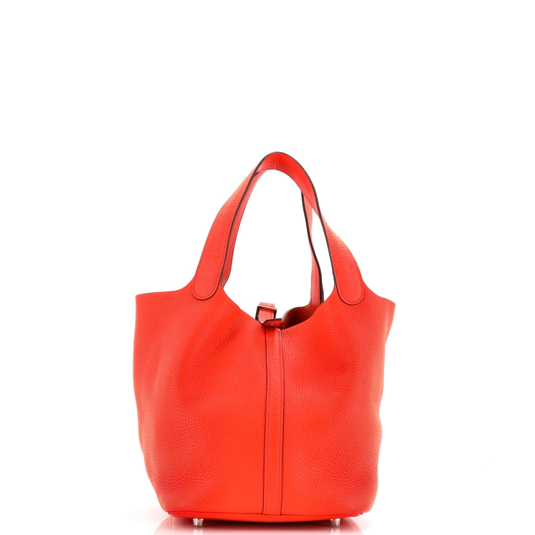 Pre-Owned Hermes Picotin Lock Bag Clemence MM, Main, color, Orange Poppy