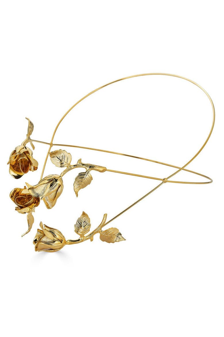 Rose & Vine Circlet, Main, color, Gold