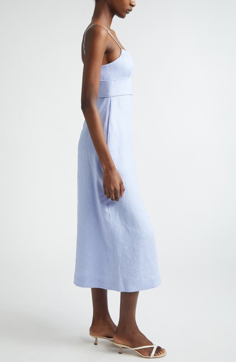 Zimmermann Kindred Spirit Luna Linen Midi Dress, Alternate, color, Sky