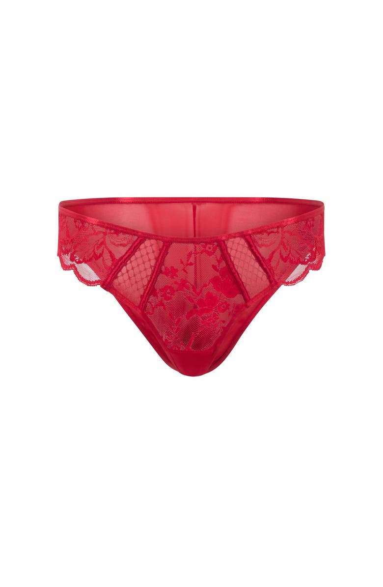 Adore Me Dominika Cheeky Panties, Alternate, color, Dark Red