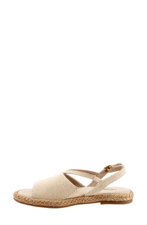 Trotters Pepper Slingback Espadrille Sandal In Natural Textile