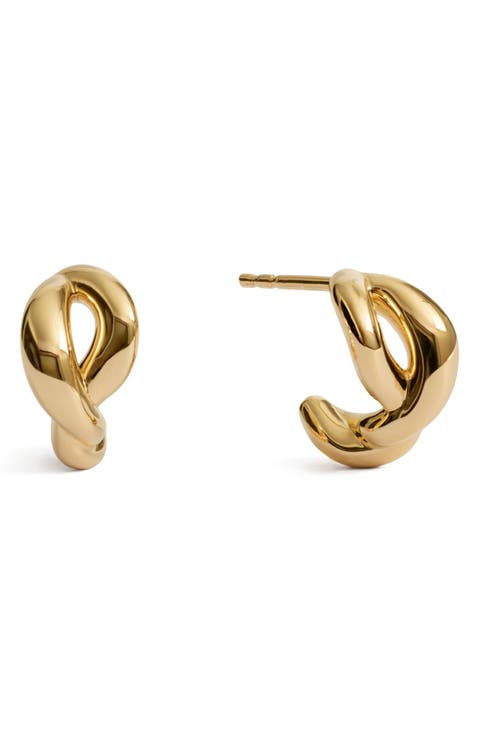 Ochre Huggie Earrings