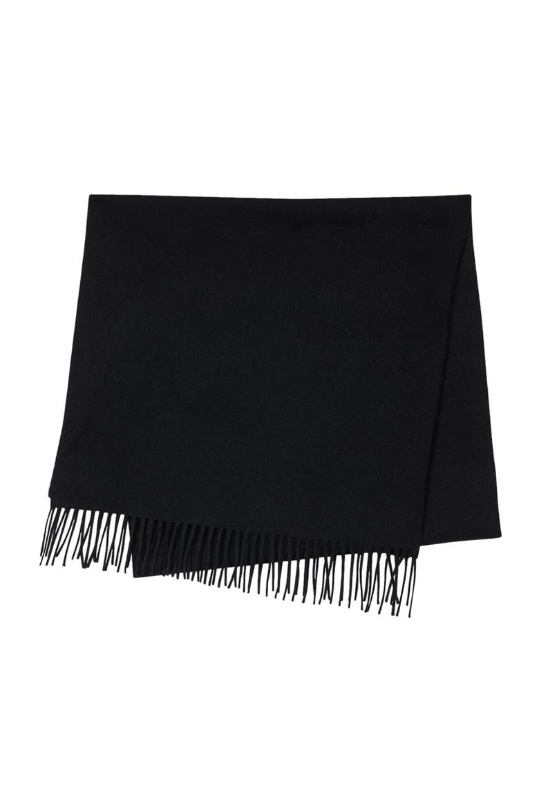 Wool and cashmere scarf, Alternate, color, Black