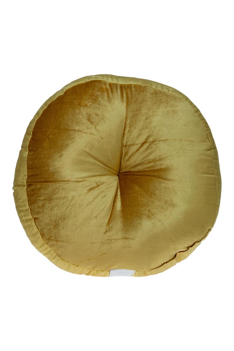 Dorte Transitional Bright Yellow Floor Pillow, Alternate, color, BRIGHT YELLOW