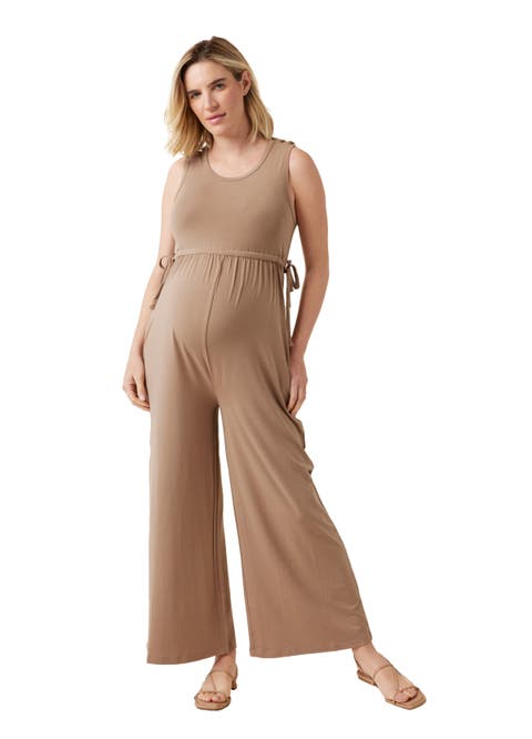 SLEEVELESS  WIDE LEG KNIT JUMPSUIT