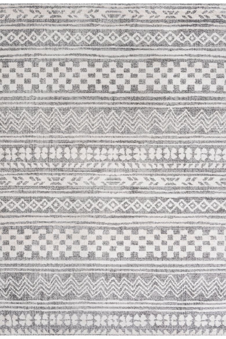 Imlil  Geometric Stripe Area Rug, Main, color, Light Gray/Cream