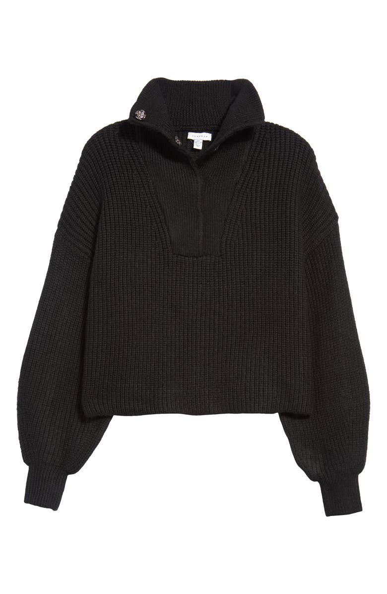 Topshop Stand Collar Sweater, Alternate, color,