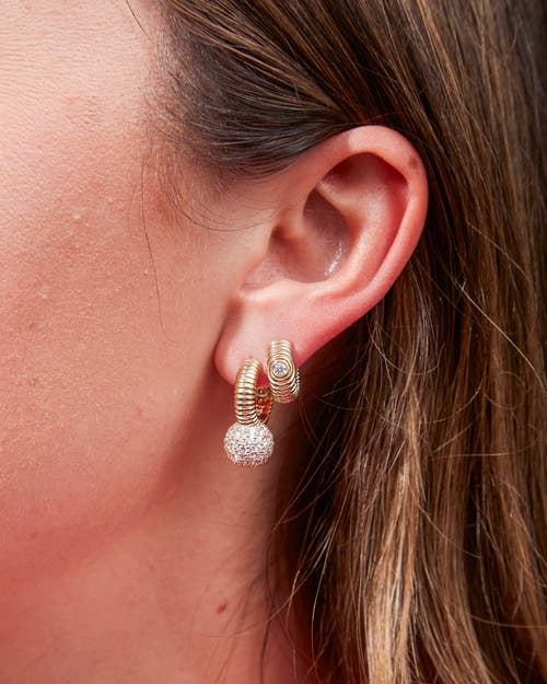 Campbell + Charlotte Revel Ribbed Huggie In Gold