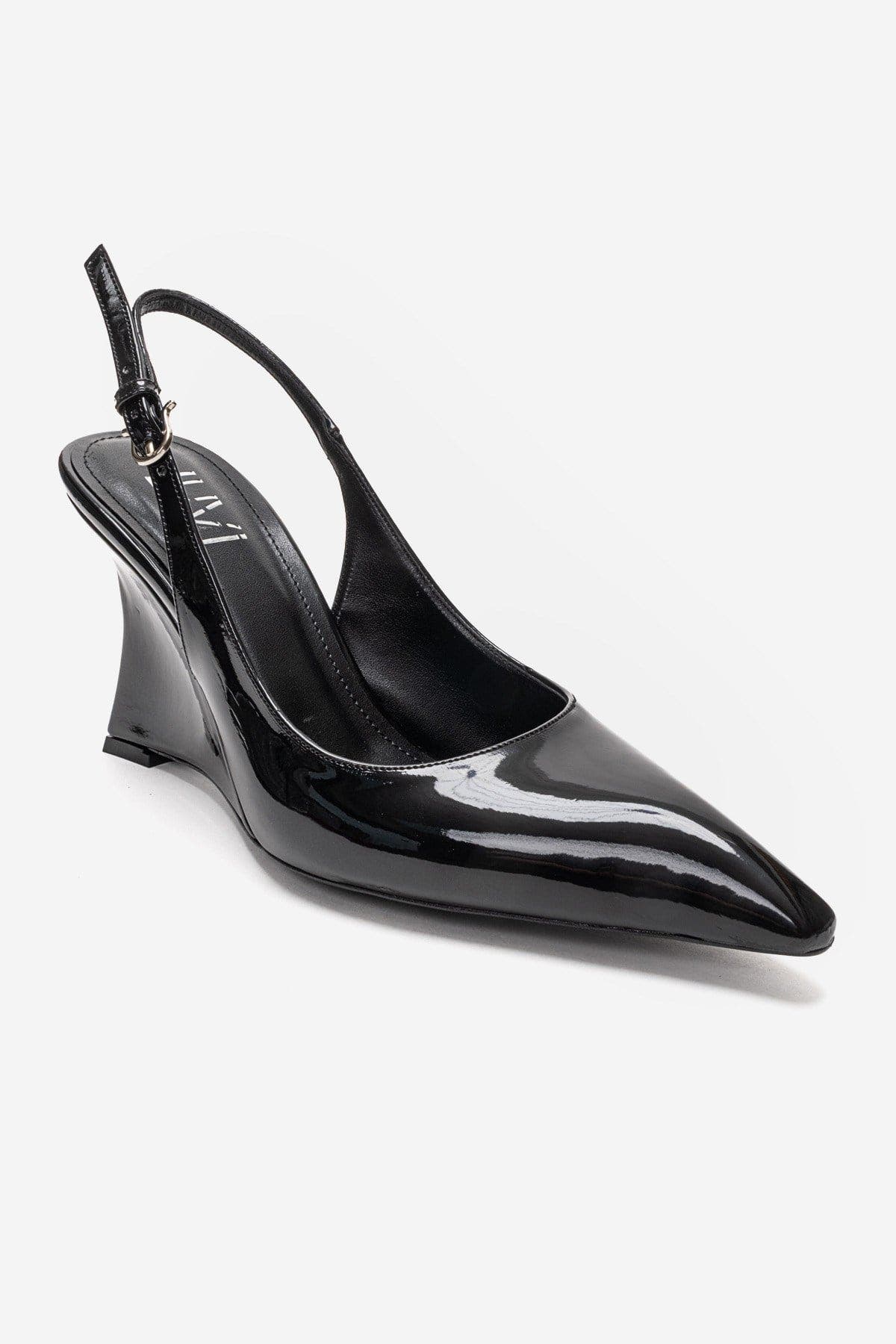 Prologue Shoes Felon Slingback Wedge Pump, Alternate, color, Black