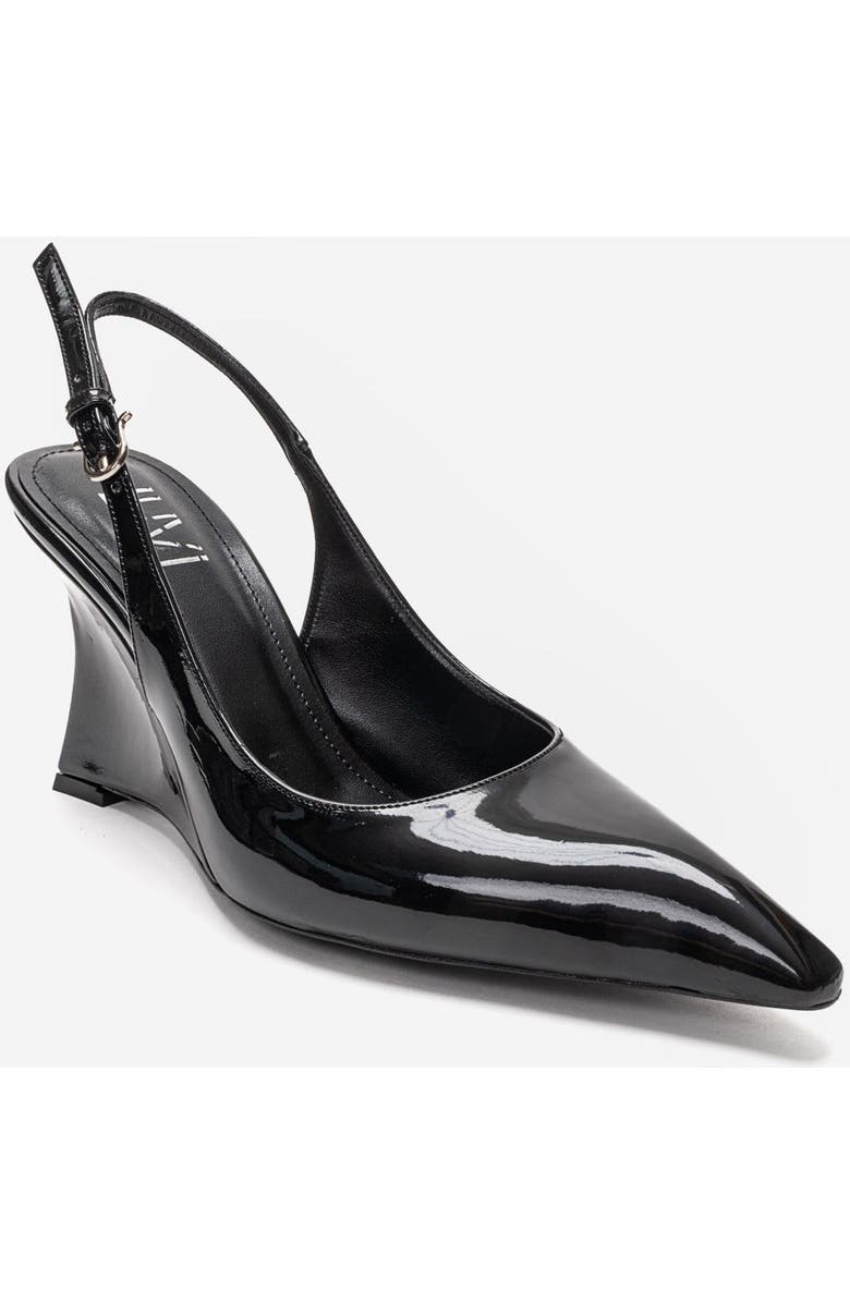 Prologue Shoes Felon Slingback Wedge Pump, Alternate, color, Black