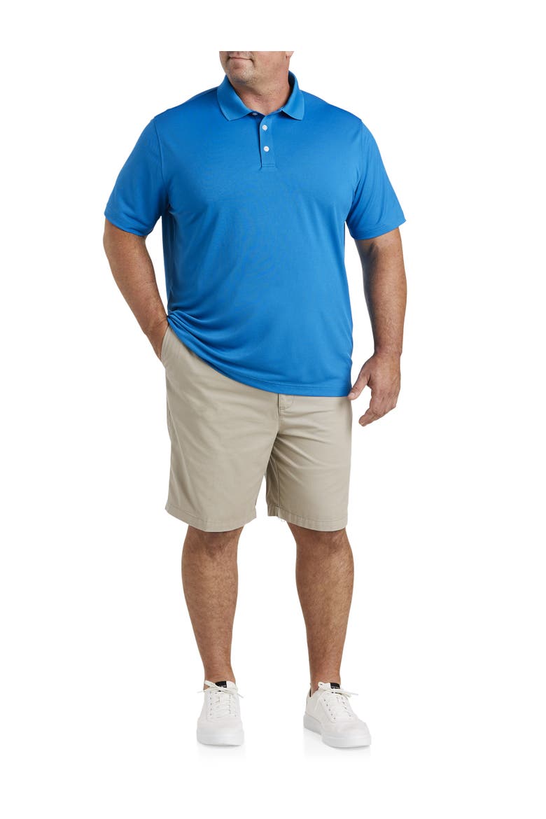 Big & Tall Solid Golf Polo Shirt, Alternate, color, BLUE