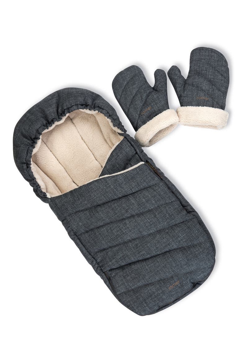 Mittens & Footmuff Winter Kit for the Tura Stroller, Main, color, BLACK