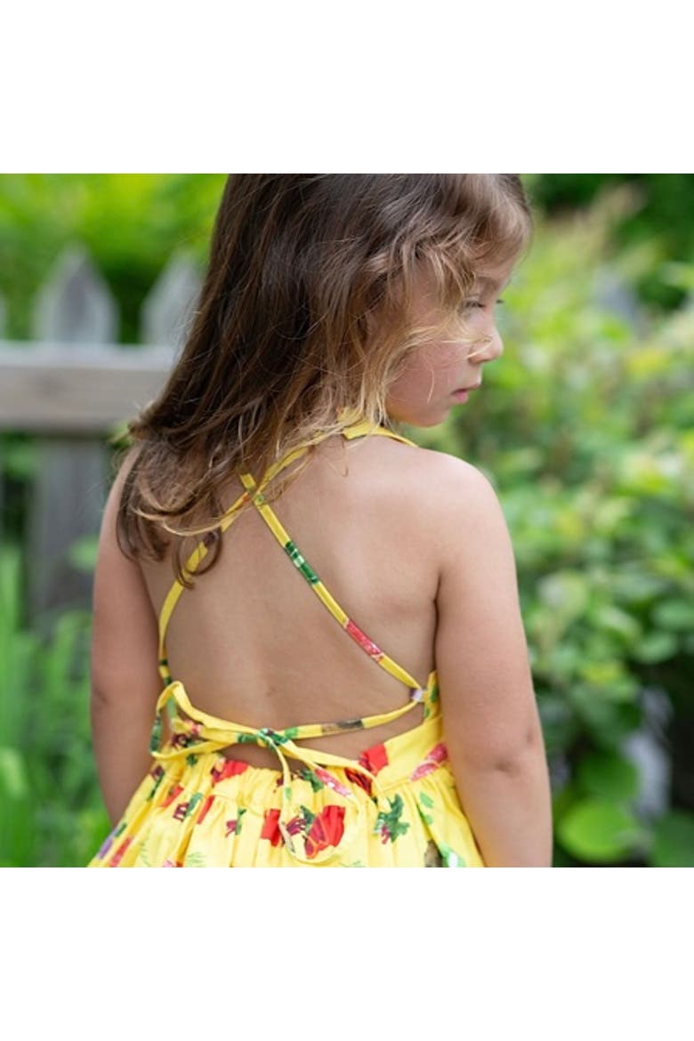 Girls Tie Back Dress, Alternate, color, Farmer's Market