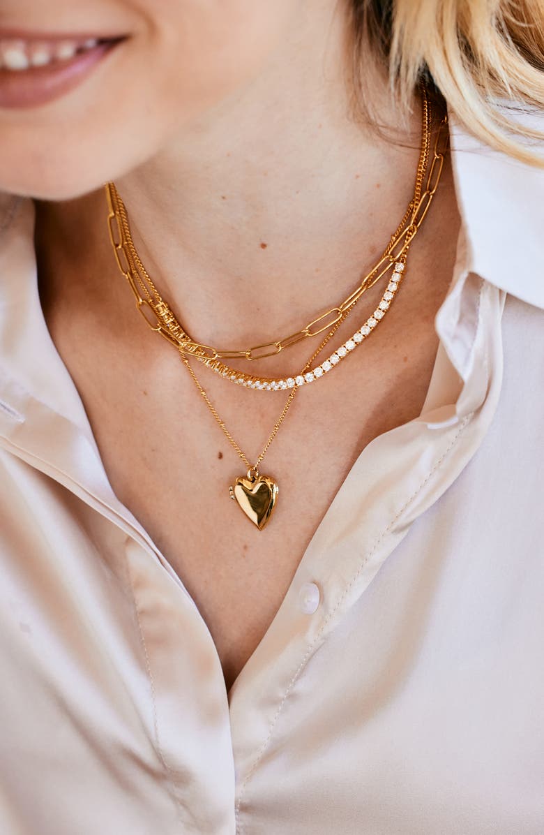 Brook and York Isabella Set of 3 Tennis Layering Necklaces, Alternate, color, Gold