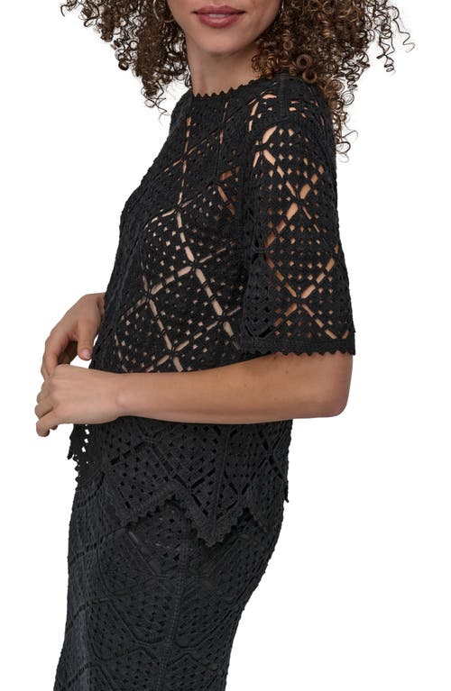 Dkny Womens Crocheted Short Sleeve Sweater Midi Sweater Skirt