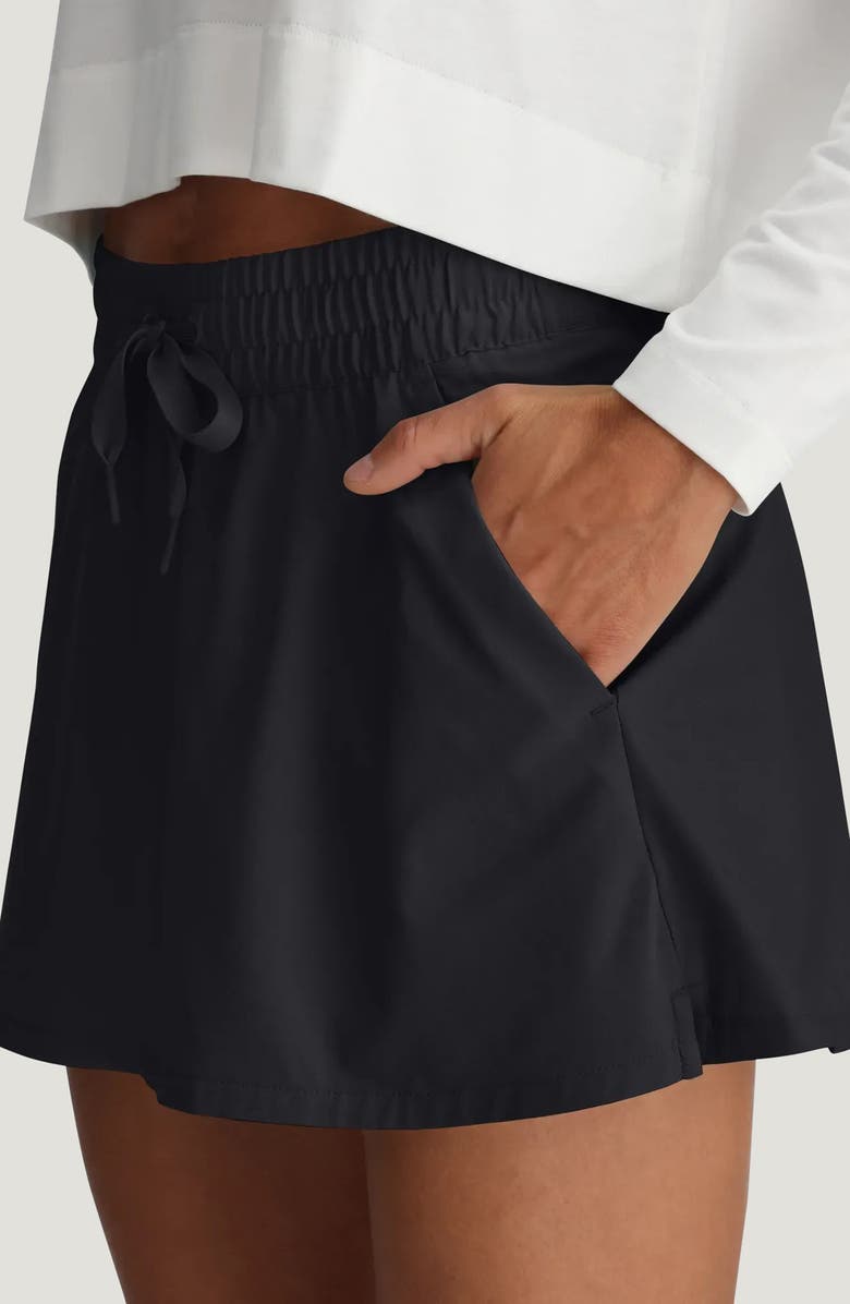 Free Fly Driftlight Drawstring Miniskirt, Alternate, color, Black