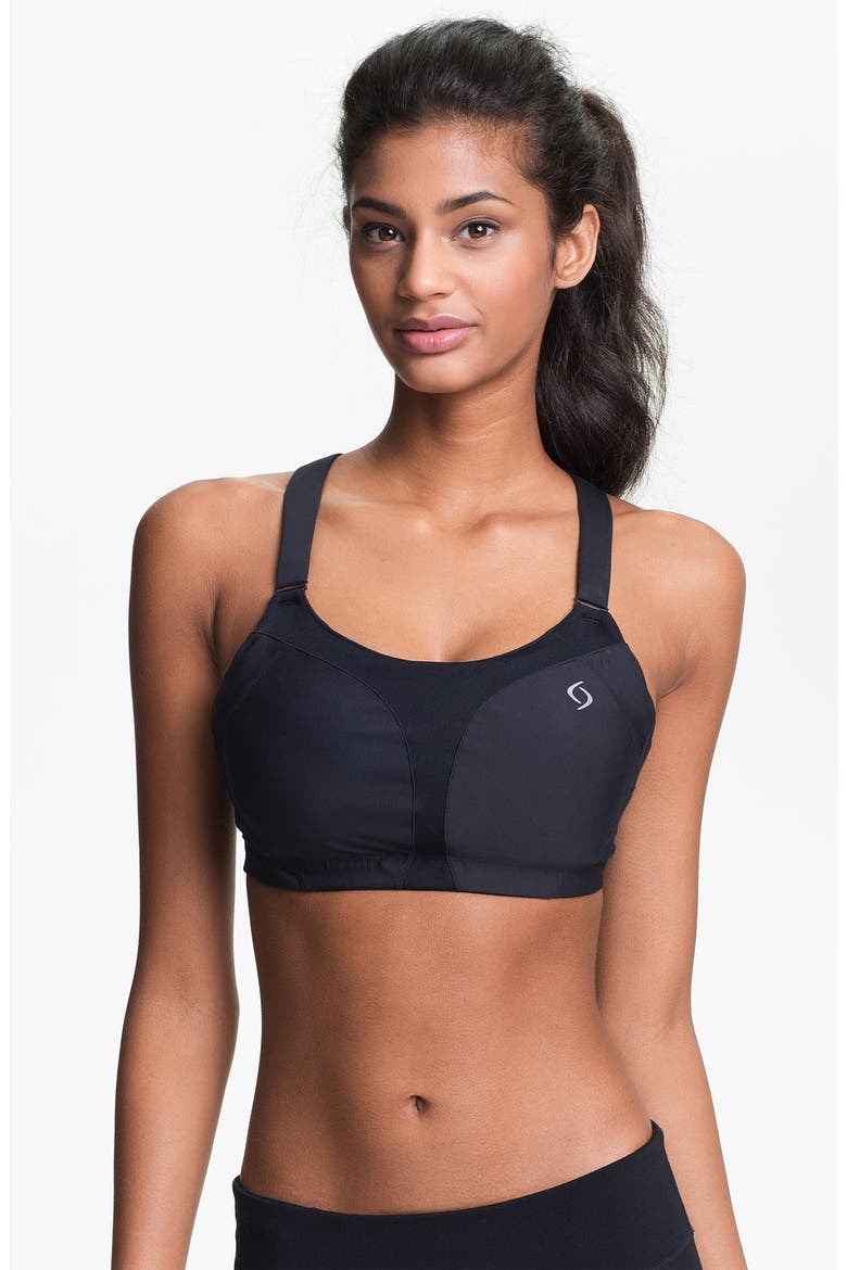 'Endurance' Bra, Main, color, BLACK