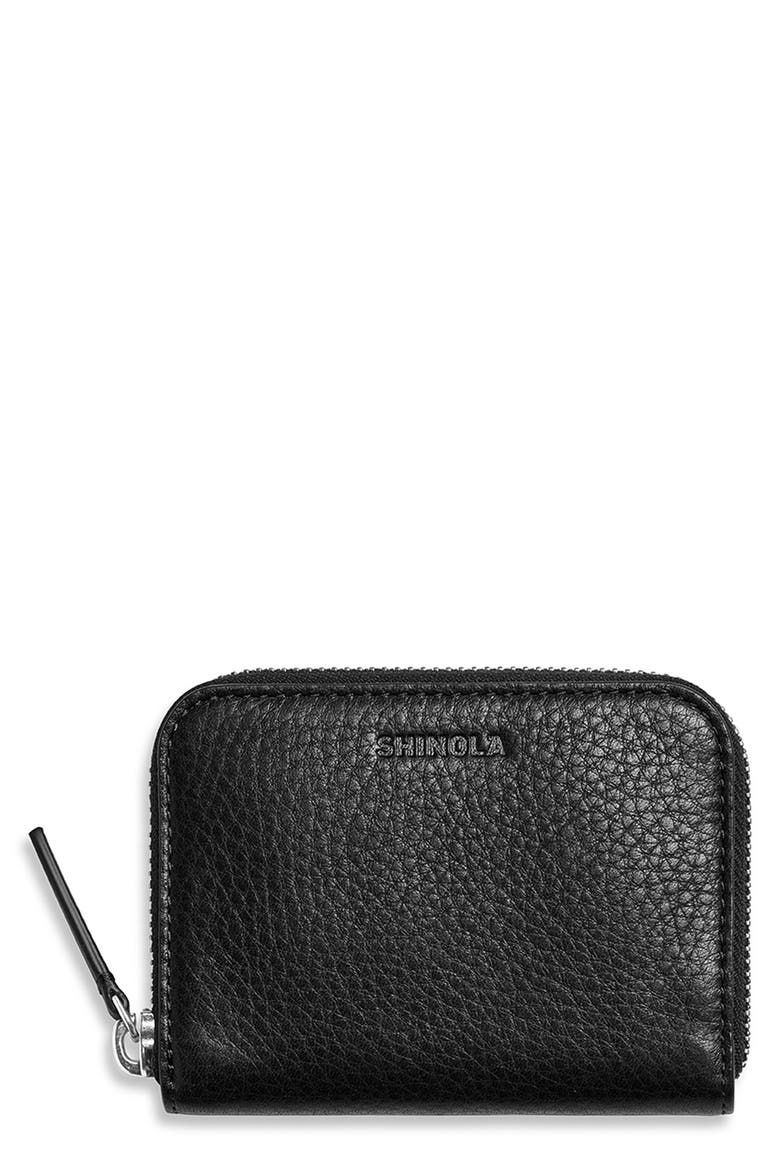 Small Zip Wallet, Main, color, BLACK