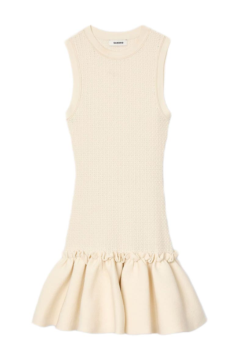 sandro knit dress with ruffle Sandro Knit maxi dress with ruffle