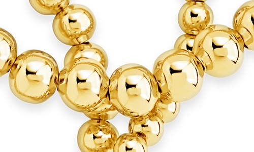Sterling Forever Set Of 3 Arden Mother-of-pearl Cross Beaded Bracelets In Gold