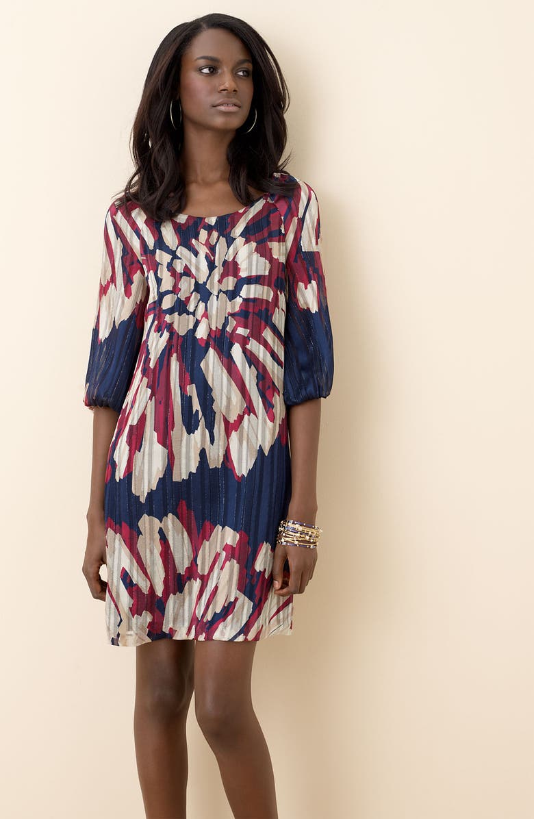 ECI Print Chiffon Shift Dress, Alternate, color,