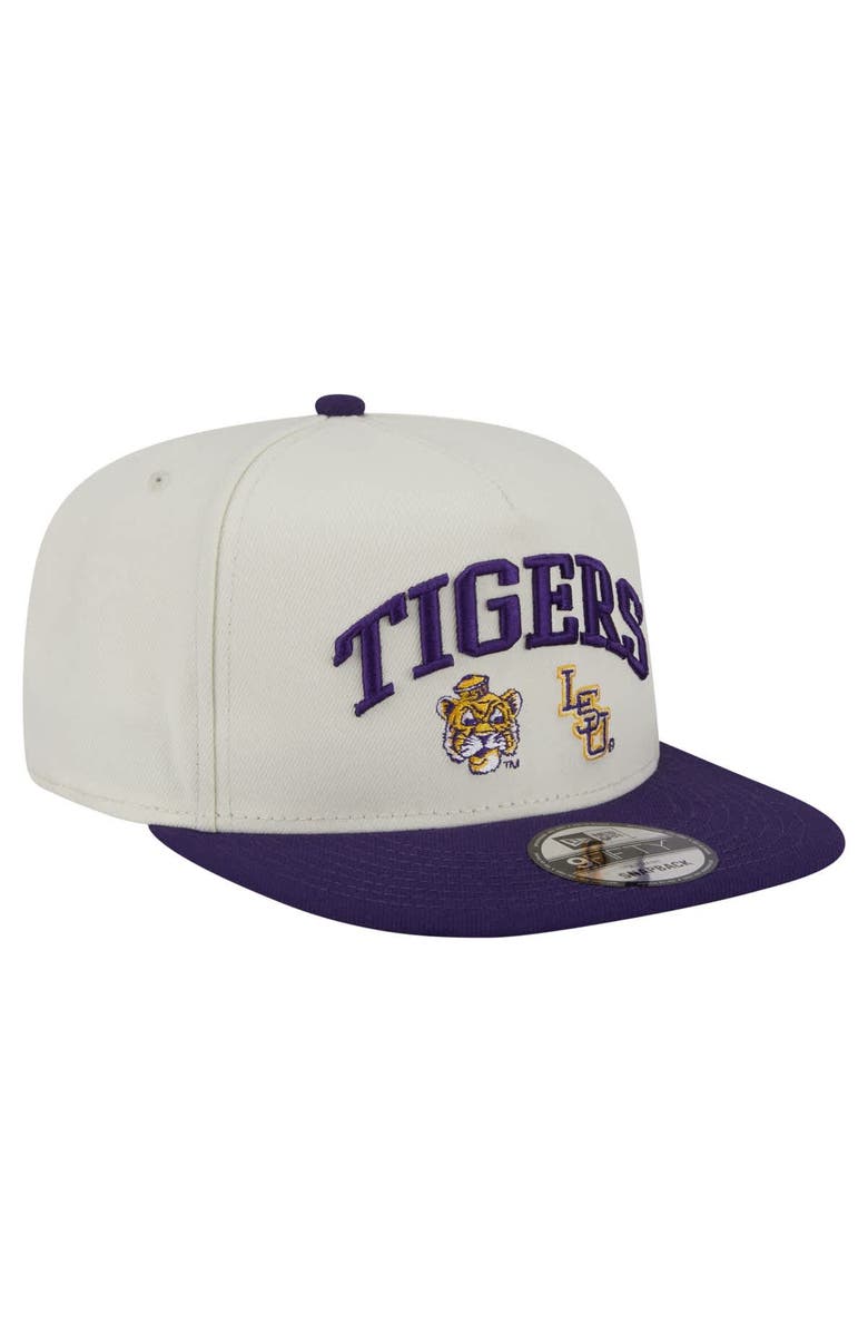 New Era Men's New Era White LSU Tigers Collegiate 9FIFTY A-Frame Snapback Hat, Alternate, color, 