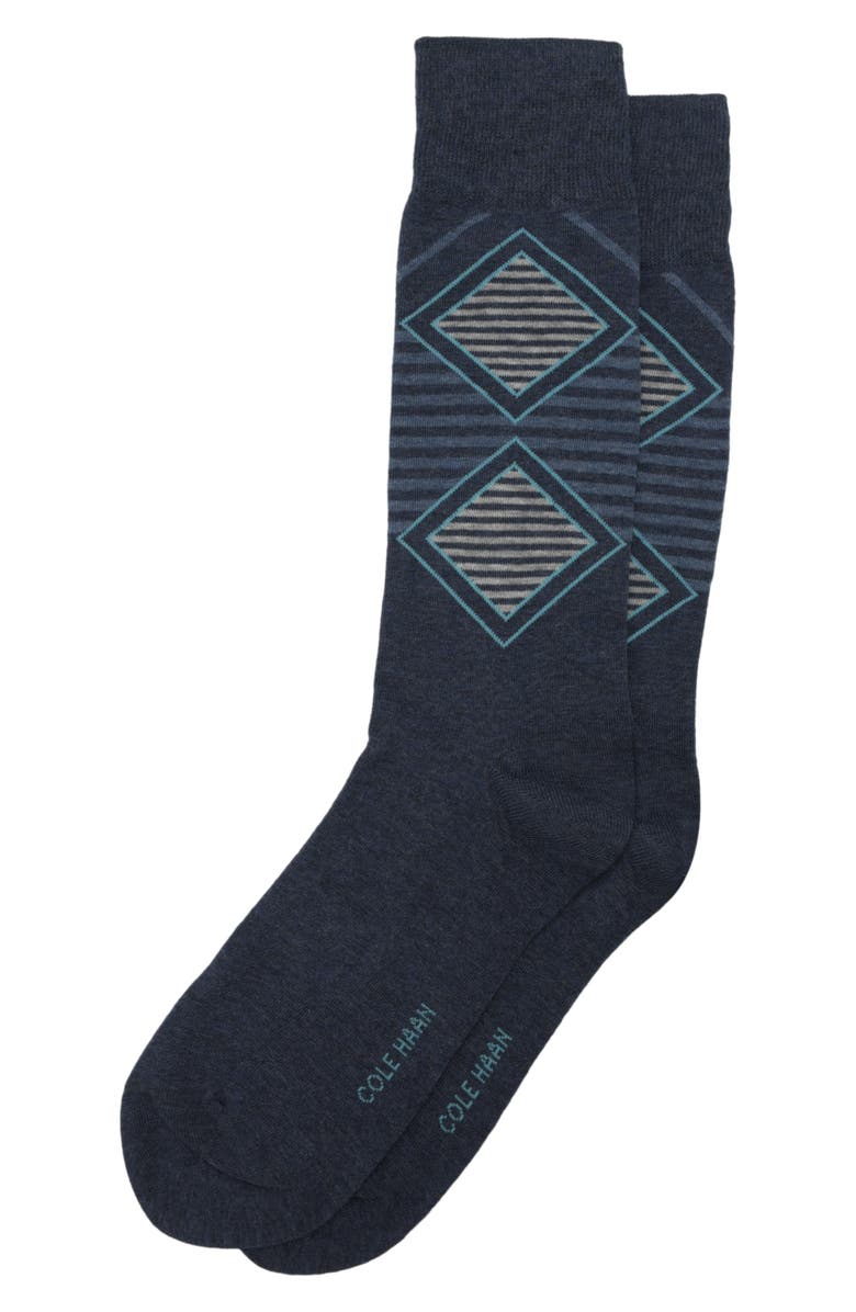 Cole Haan Diamond Duo Dress Socks, Main, color, 