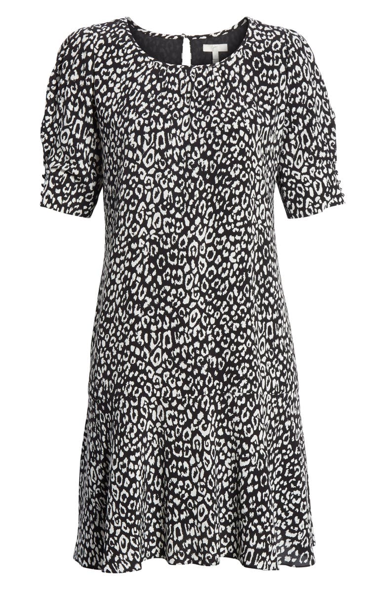 Joie Angeni Leopard Print Puff Sleeve Dress, Alternate, color,