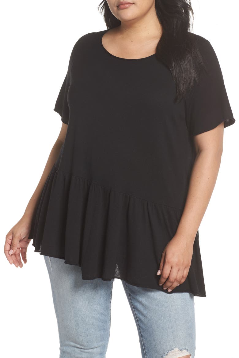 Peplum Top, Main, color, BLACK