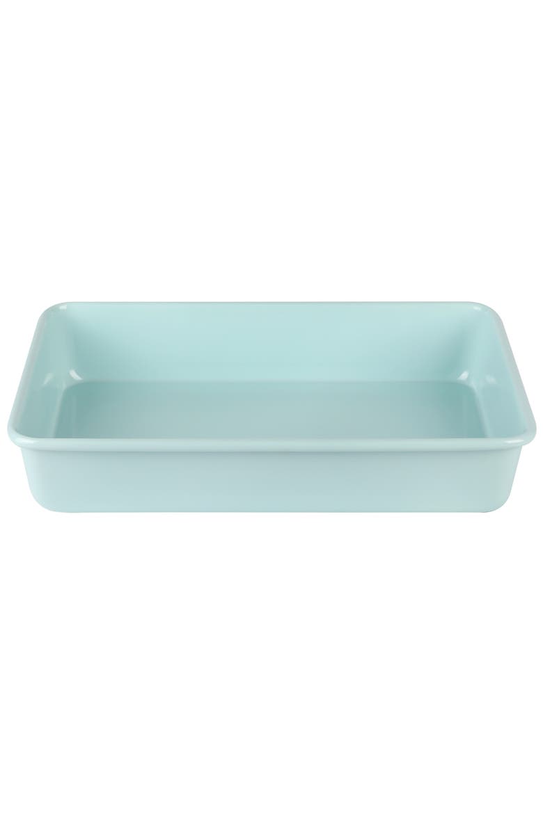 9in x 13in Carbon Steel Nonstick Rectangular Baking Pan, Alternate, color, Turquoise