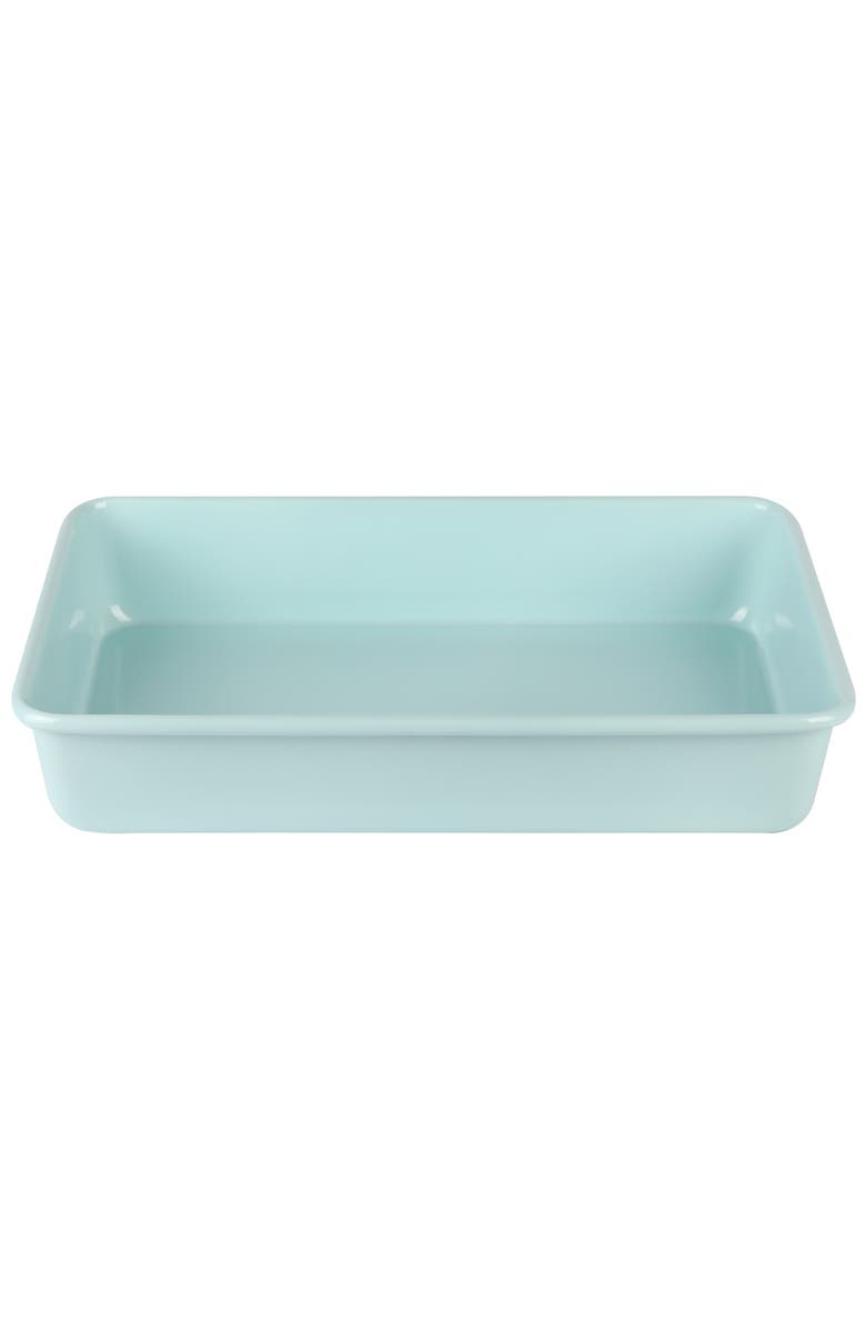 Martha Stewart Everyday 9in x 13in Carbon Steel Nonstick Rectangular Baking Pan, Alternate, color, Turquoise