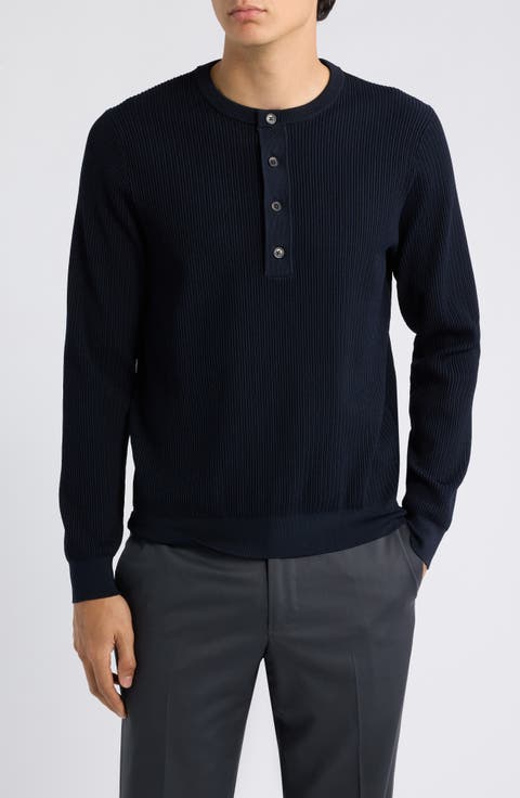 Declan Ribbed Long Sleeve Henley