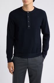 Reiss Declan Ribbed Long Sleeve Henley