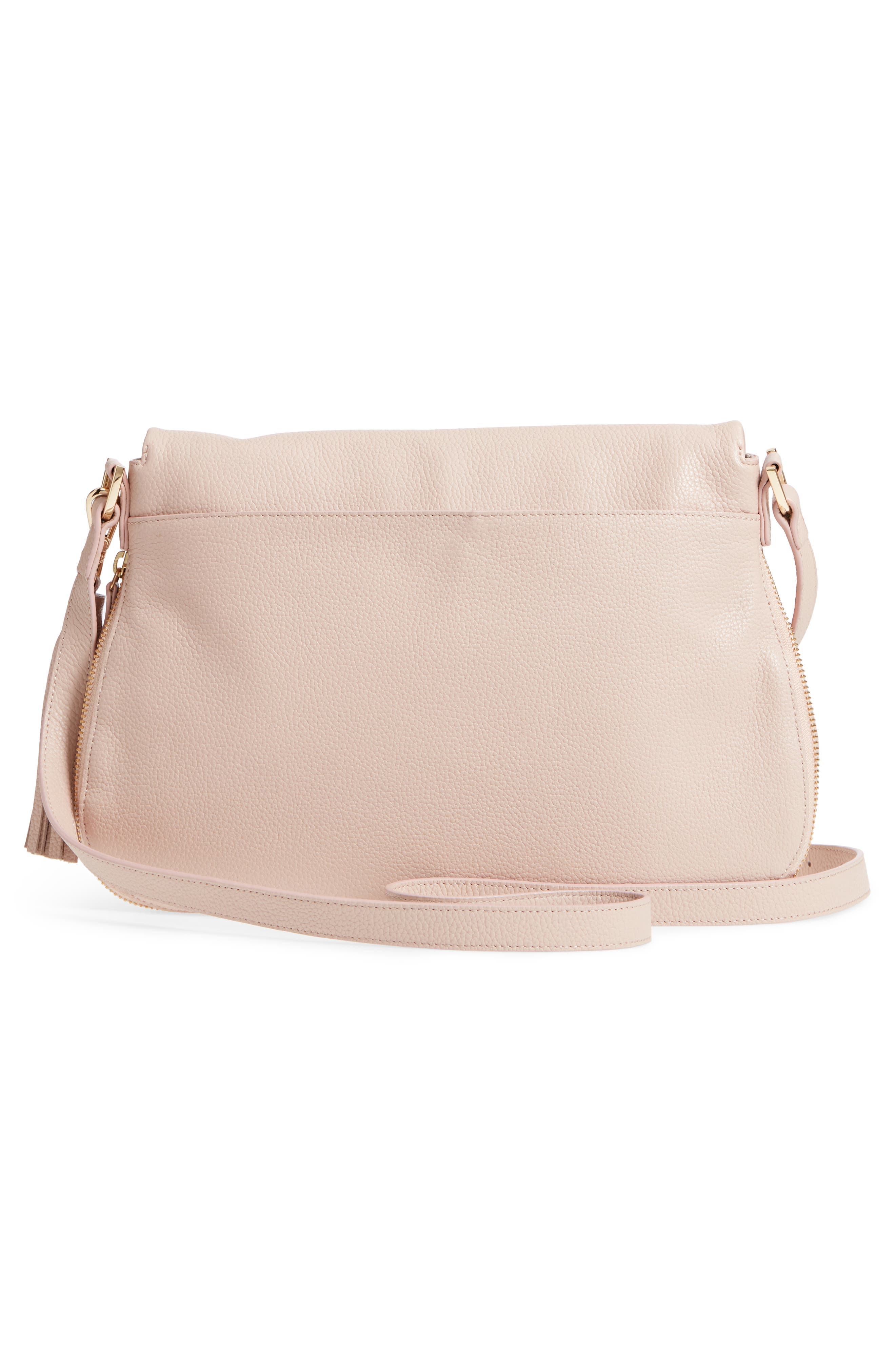 Nordstrom Kara Leather Expandable Crossbody Bag, Alternate, color, 