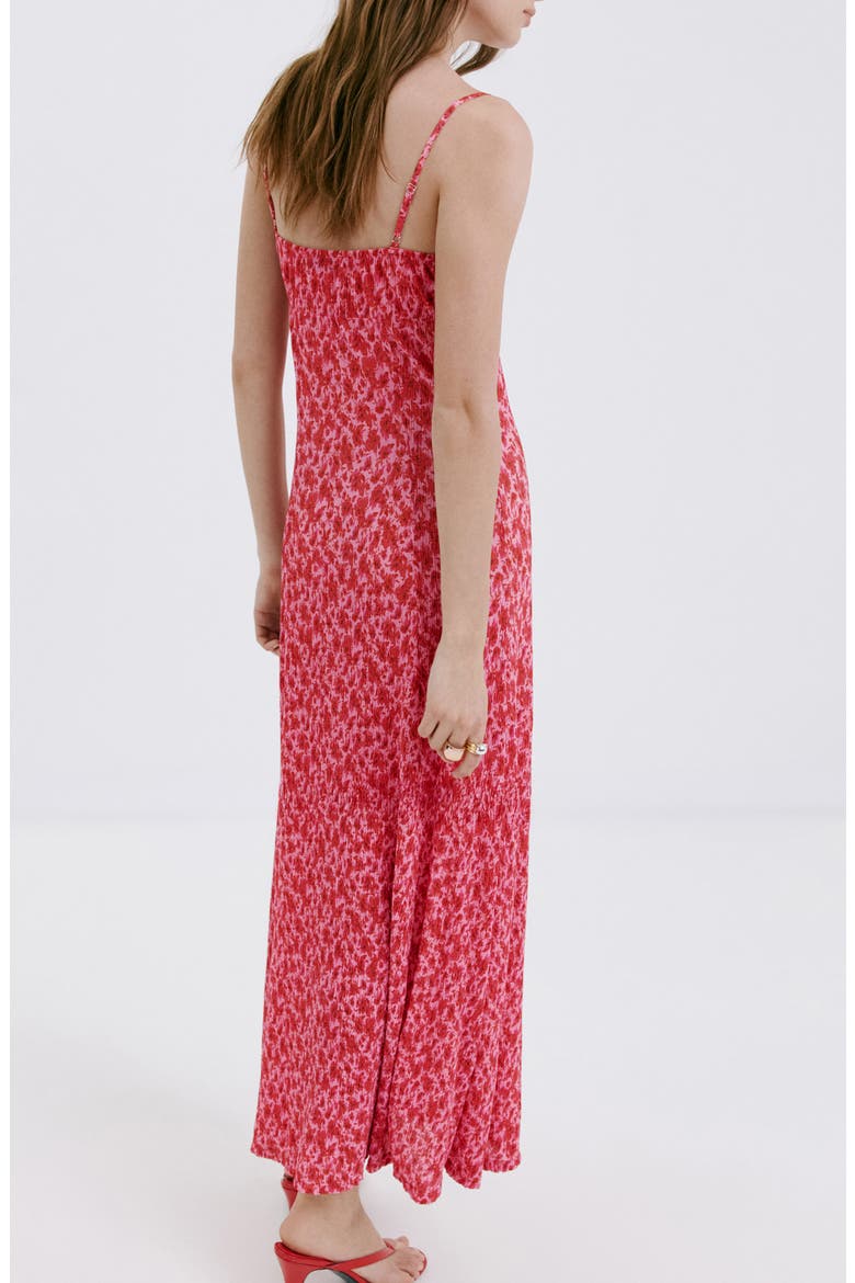 Floral Plissé Slipdress, Alternate, color, PINK