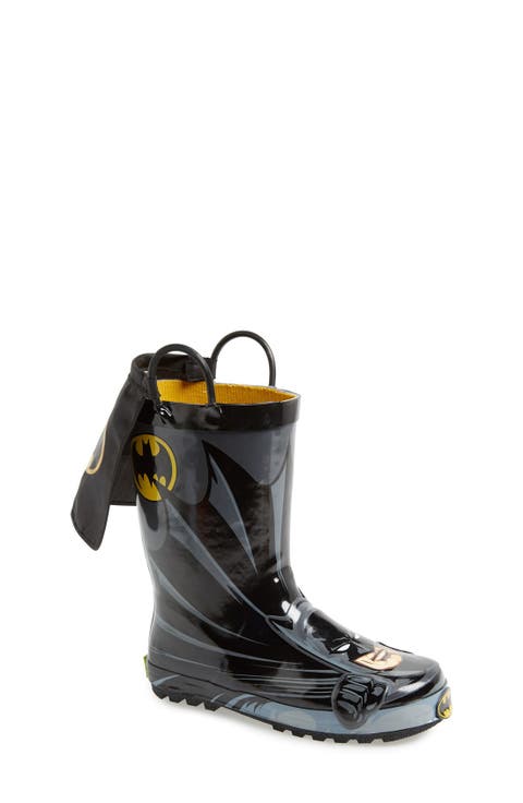 Batman Everlasting Waterproof Rain Boot (Walker, Toddler & Little Kid)