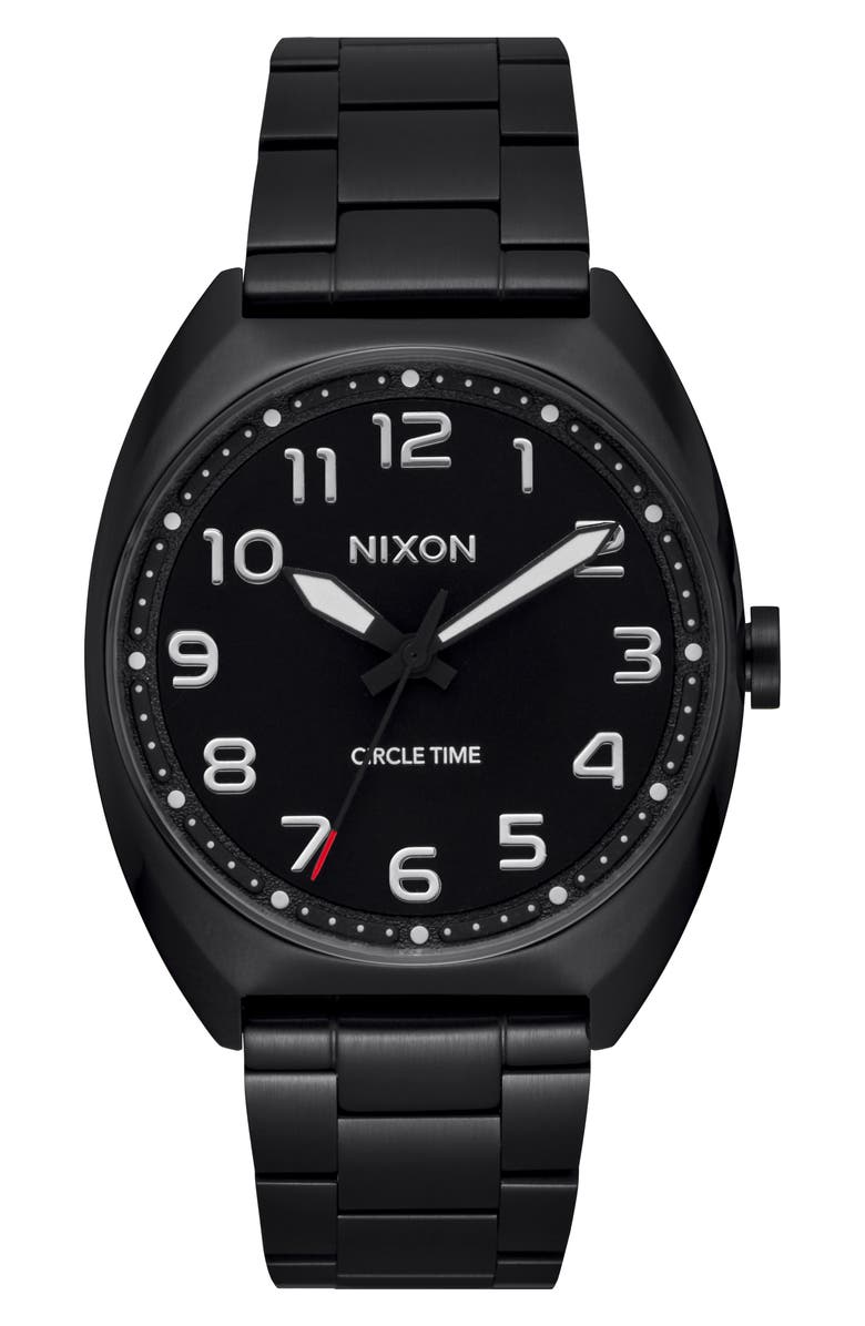 Nixon Mullet Bracelet Watch, 38mm, Main, color, Black / Black