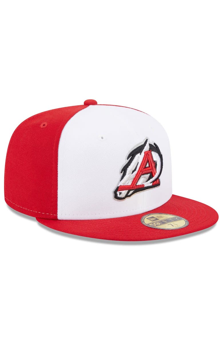 New Era Men's New Era White Arkansas Travelers Authentic Collection Alternate Logo 59FIFTY Fitted Hat, Alternate, color, White