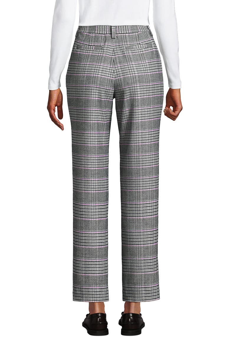 High Rise Brushed Flannel Tapered Ankle Pants, Alternate, color, Pink Amethyst Glen Plaid
