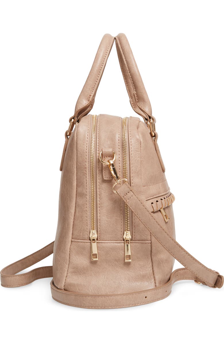 Sole Society Vulin Whipstitch Faux Leather Satchel, Alternate, color,